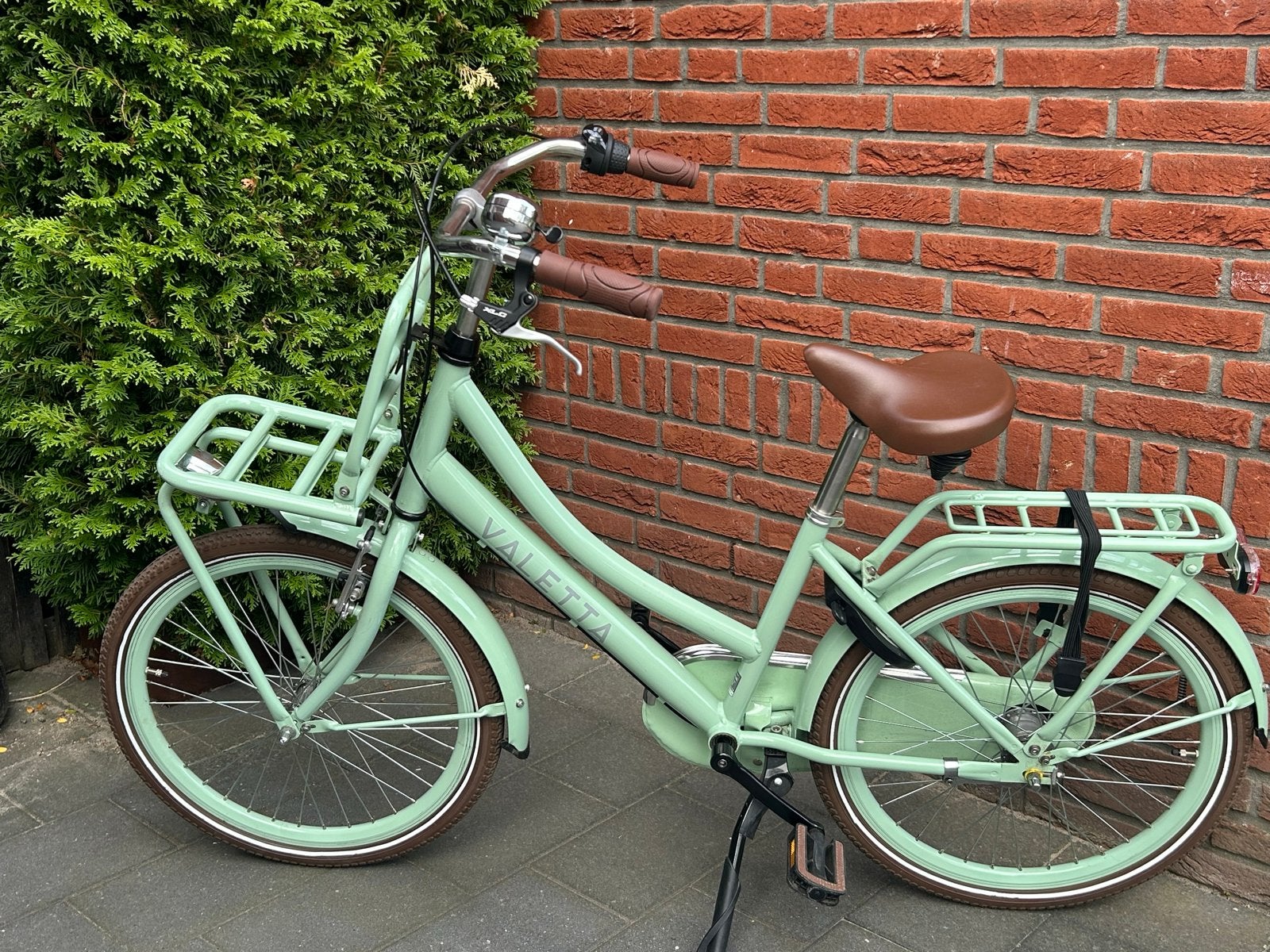 Valetta Cargo N3 - Transportfiets - 22 inch - Pastel Groen, Fietsen en Brommers, Fietsen | Dames | Damesfietsen, Terugtraprem