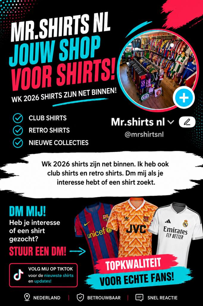 Voetbal shirts dm mij als je intresse hebt, Tickets en Kaartjes, Eén persoon