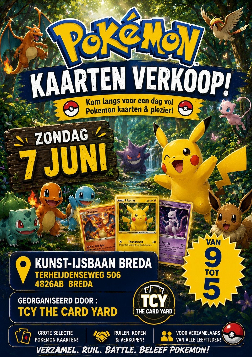 Pokémon Kaarten Verkoopdag in Breda - Zondag 7 Juni, Hobby en Vrije tijd, Verzamelkaartspellen | Pokémon, Gebruikt, Meerdere kaarten