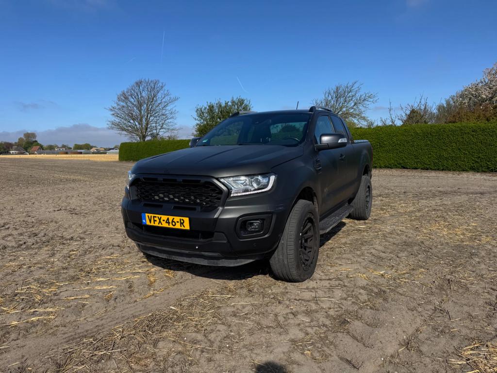 Ford Ranger wildtrack 2.0 213pk full optie gewrapt, Auto's, Automaat, Gebruikt, 4 cilinders, Leder