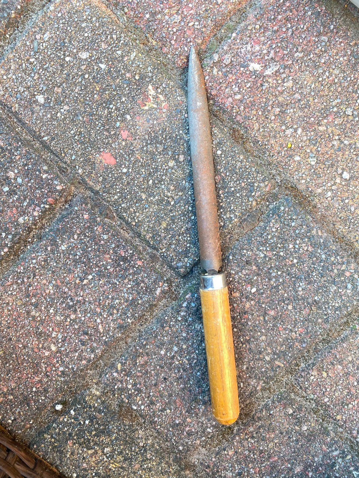 Oude vijl met houten handvat goudsmid artikel, Ophalen of Verzenden, Gebruikt, Vijl/Rasp, Overige merken