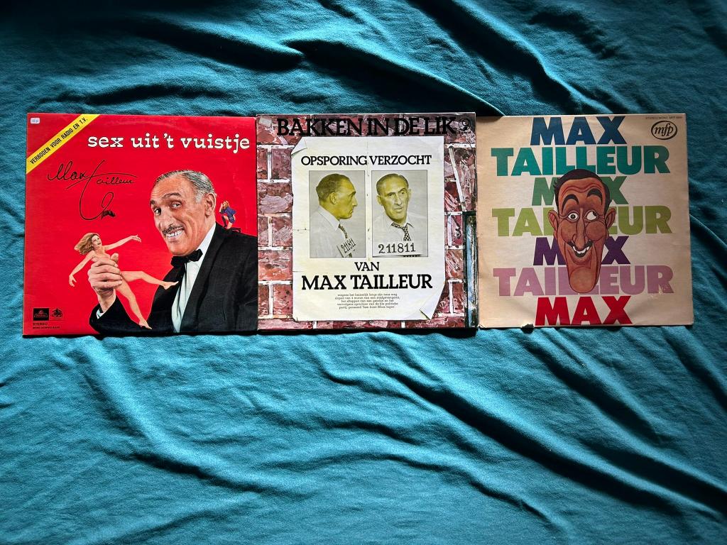 3 LP's Max Tailleur (ook per stuk te koop), Gebruikt, Ophalen of Verzenden, 1970 - 1979, Humor en Cabaret