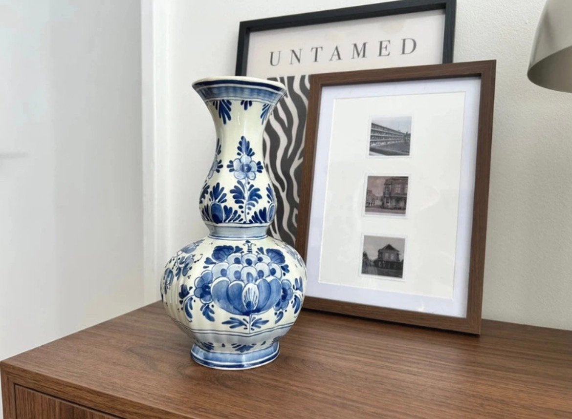 Prachtige vaas Delfts blauw, Huis en Inrichting, Ophalen of Verzenden, Overige kleuren
