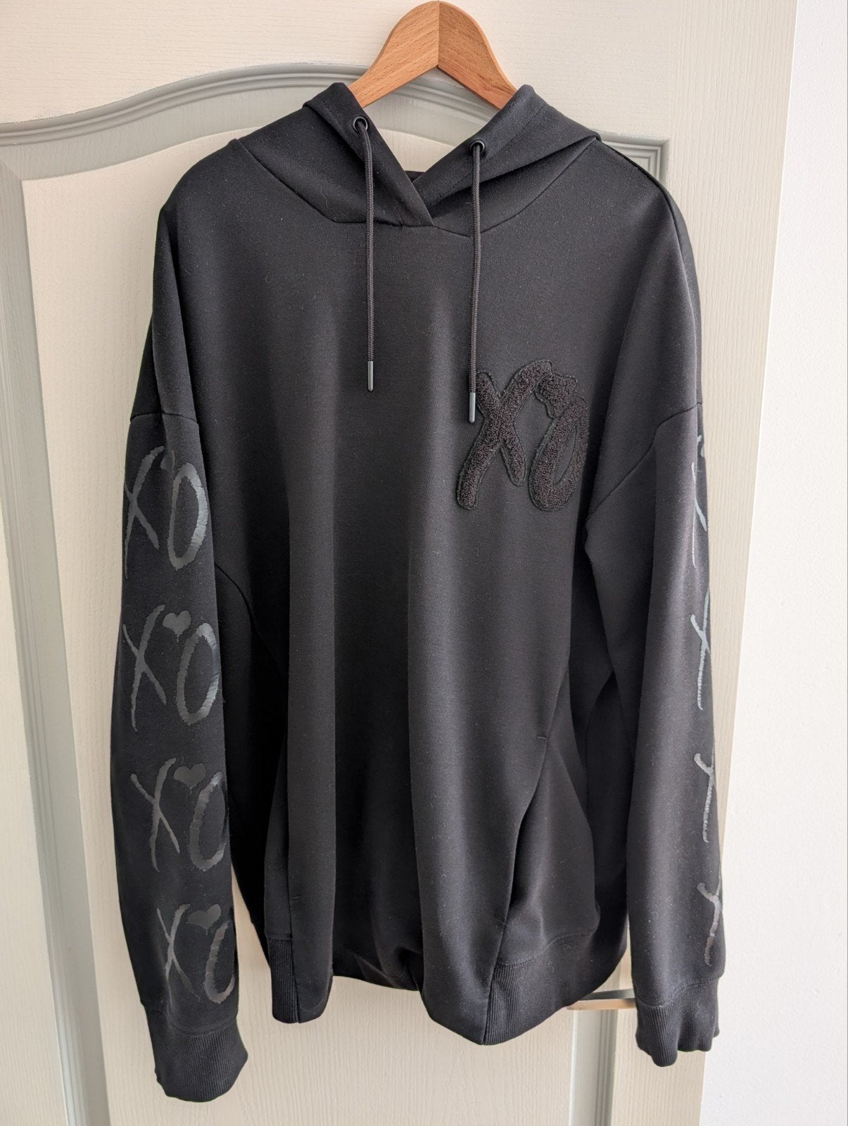 H&M XO Hoodie, Verzenden, Maat 56/58 (XL), Zwart