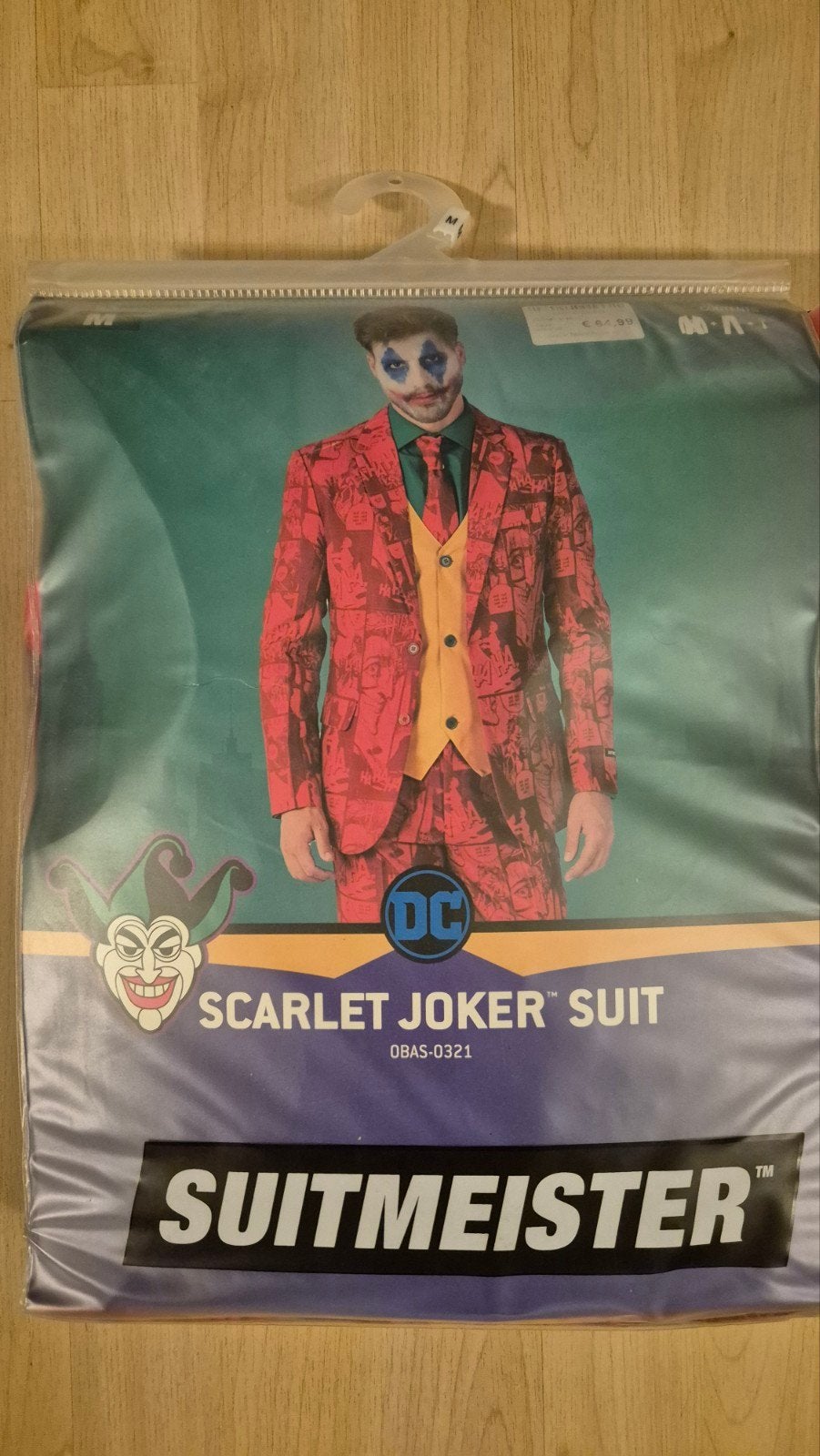 halloween scarlet joker pak suitmeister maat M, Maat 48/50 (M), Ophalen of Verzenden, Zo goed als nieuw, Halloween
