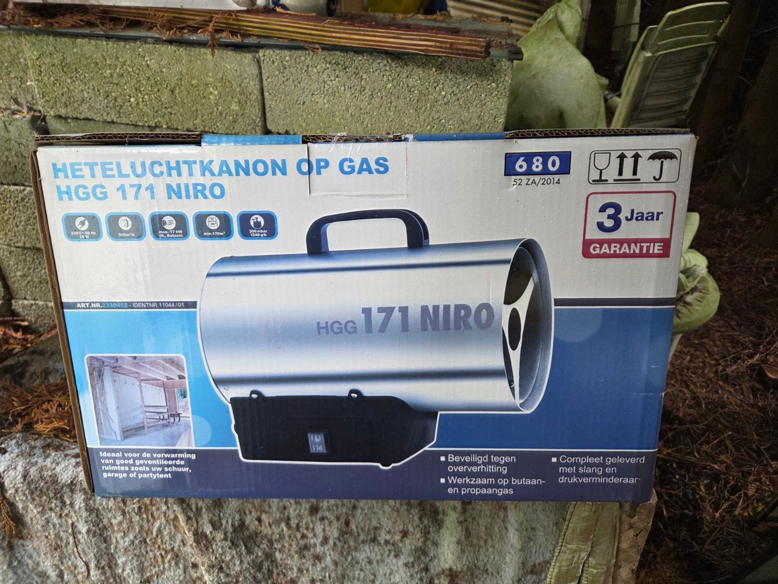 Hete luchtkanon op Gas HGG 171 Niro nieuw, Ophalen, Minder dan 30 cm, Overige typen, Nieuw