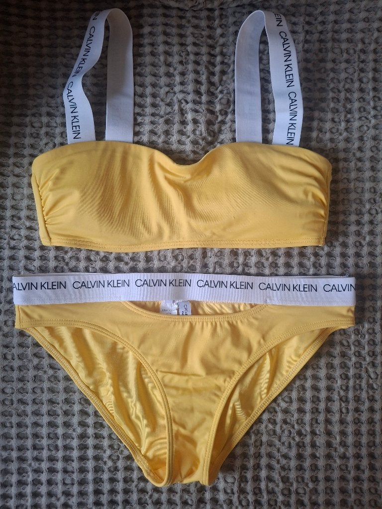 Calvin Klein bikini geel - maat S, Geel, Ophalen of Verzenden, Zo goed als nieuw, Bikini