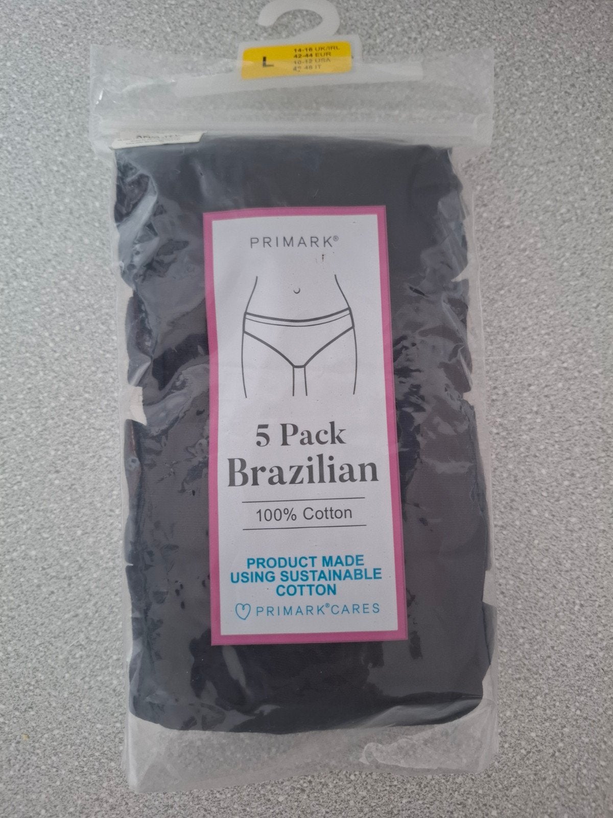 4 stuks nieuwe Primark Brazilian slips - Maat L, Kleding | Dames, Ondergoed en Lingerie, Primark, Ophalen of Verzenden, Zwart