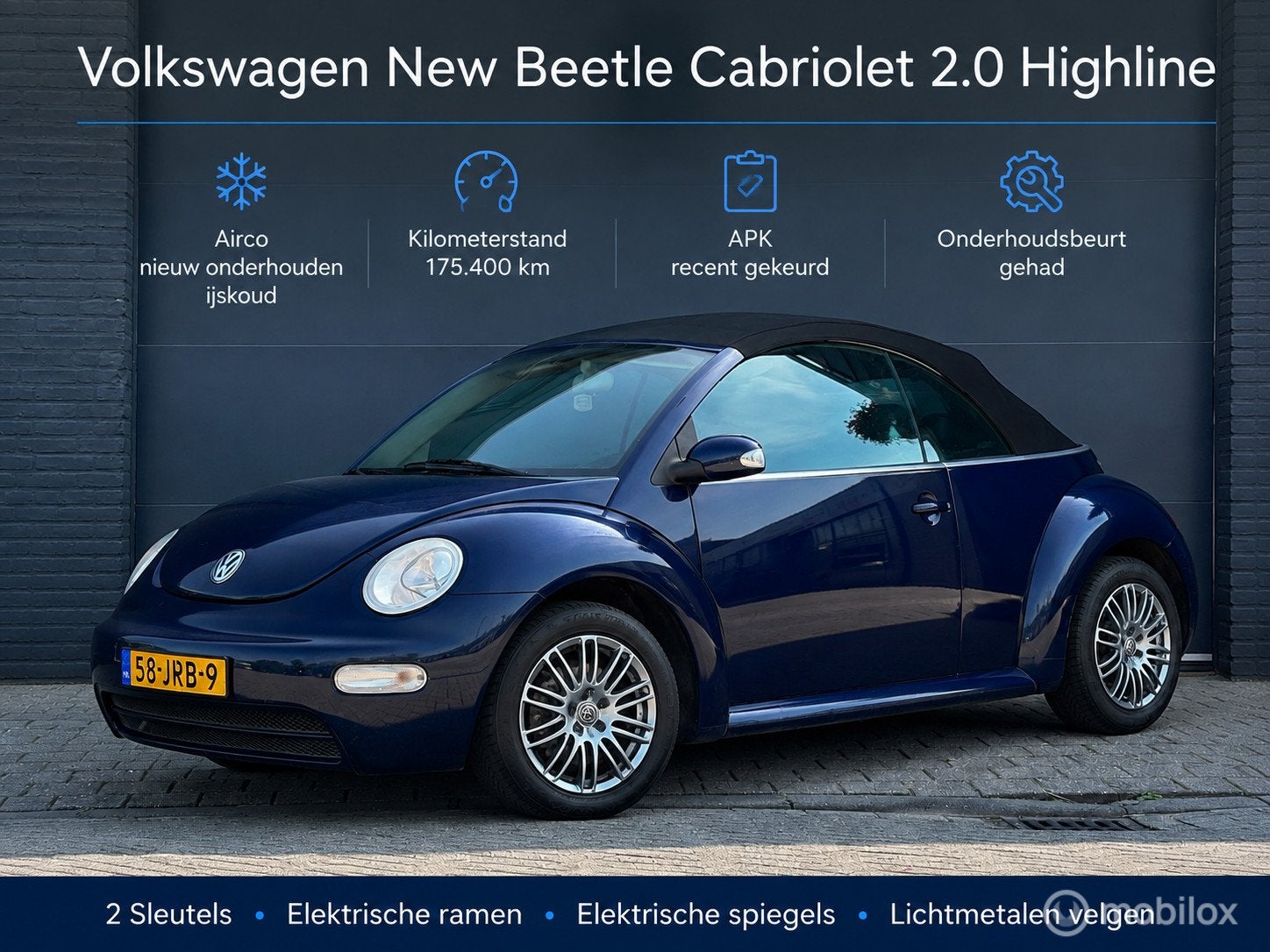 Volkswagen New Beetle Cabriolet 2.0 Highline, Voorwielaandrijving, Gebruikt, 4 cilinders, 116 pk