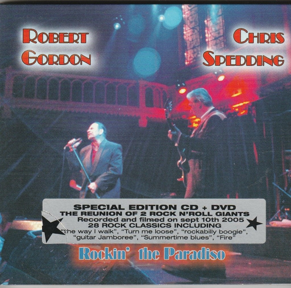 Robert Gordon & Chris  Spedding Live at Paradiso  CD +DVD, Verzenden, Zo goed als nieuw, Rock-'n-roll