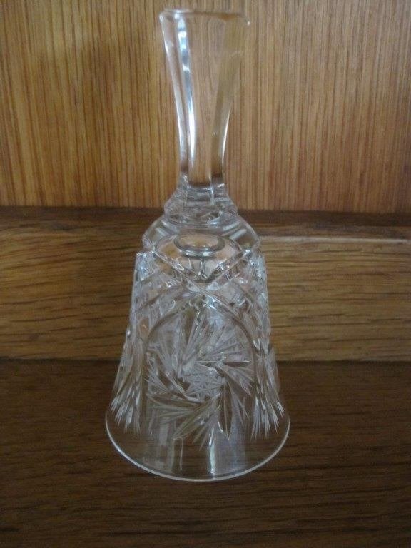 Prachtige geslepen kristallen tafelbel - 13 cm hoog, Antiek en Kunst, Antiek | Glas en Kristal, Ophalen of Verzenden