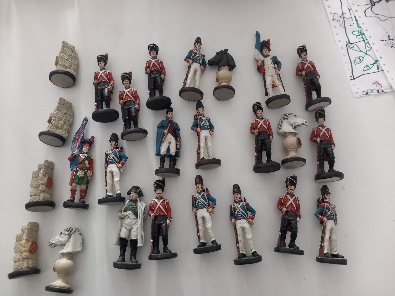 Schaakstukken - Niet Compleet - Napoleontische Tijd, Ophalen of Verzenden, Gebruikt
