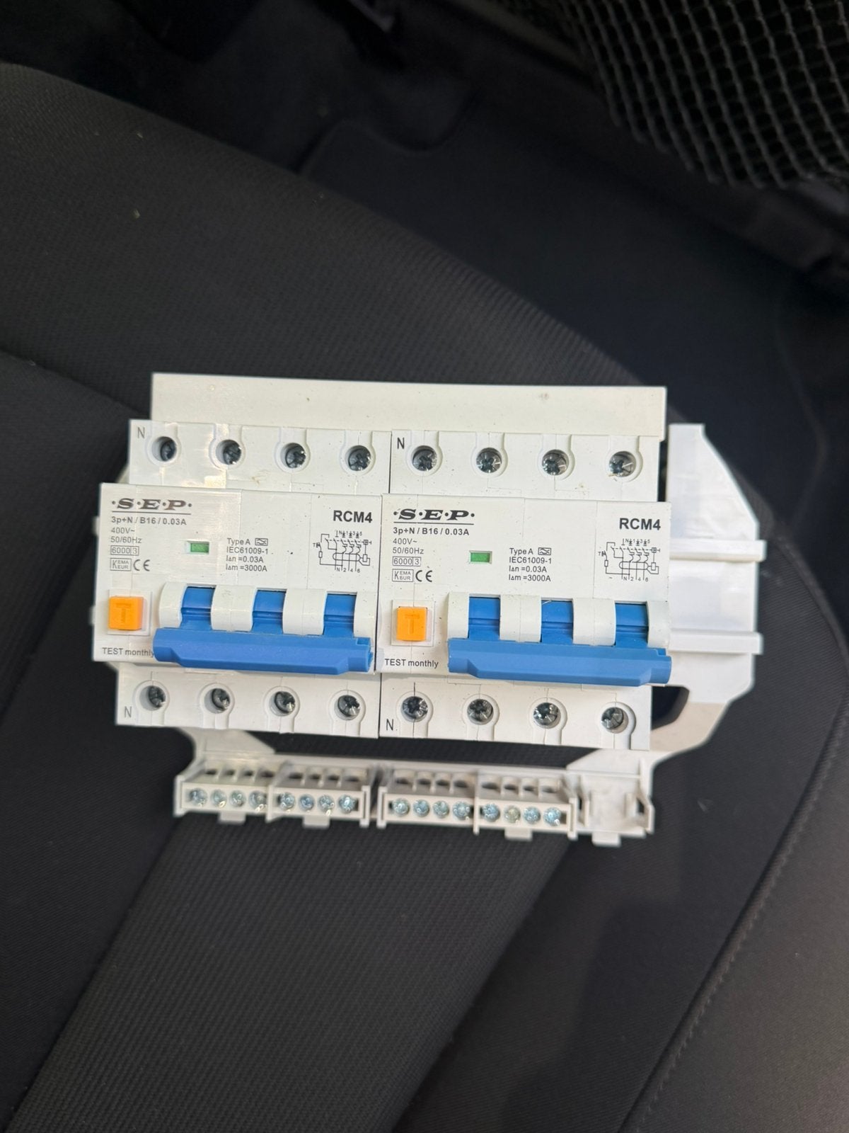 Set van 2 stuks SEP 3-fase aardlekautomaat (RCM4 / Alamat), Ophalen of Verzenden, Zo goed als nieuw, Overige typen
