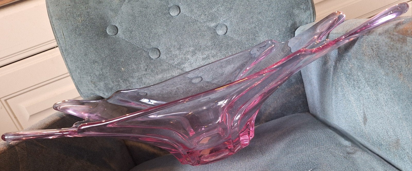 Chřibská glasswork paarse sierschaal., Ophalen of Verzenden