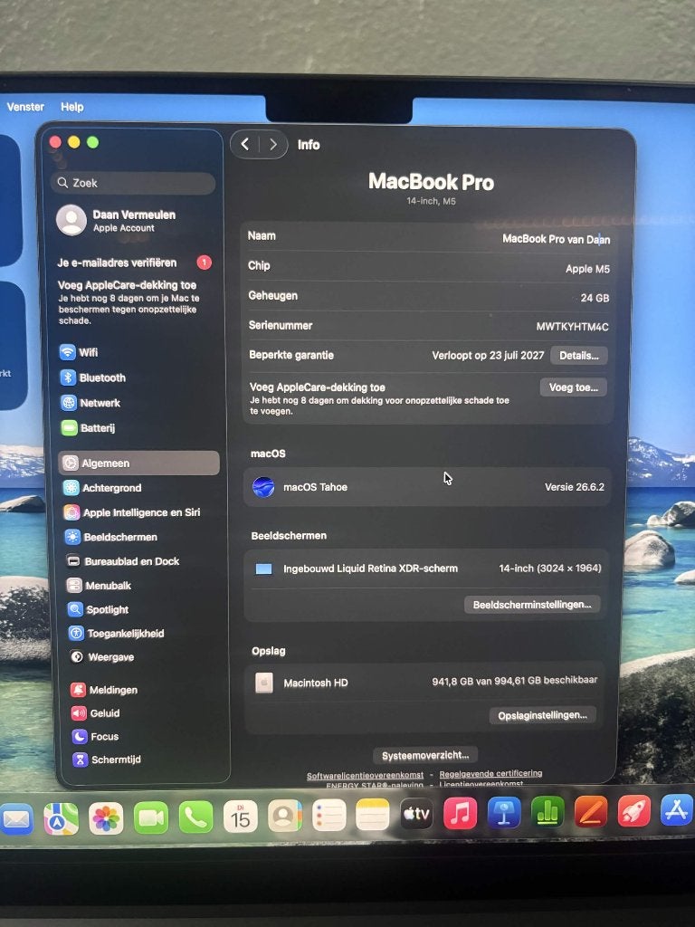 Foto 6 van MacBook Pro 2026 M5 14" Nano 24GB/1TB Spacezwart Ongebruikt