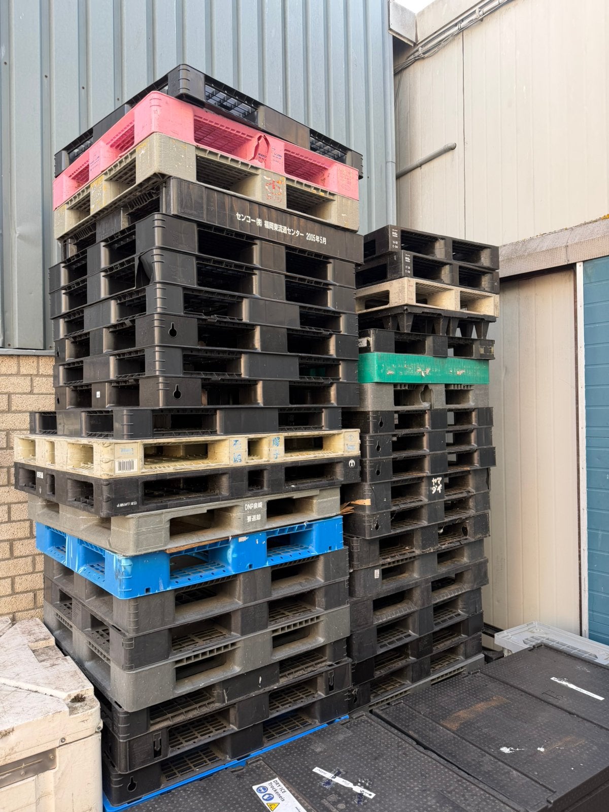 Gratis plastic pallets, Ophalen, Gebruikt, 100 cm of meer, 60 cm of meer