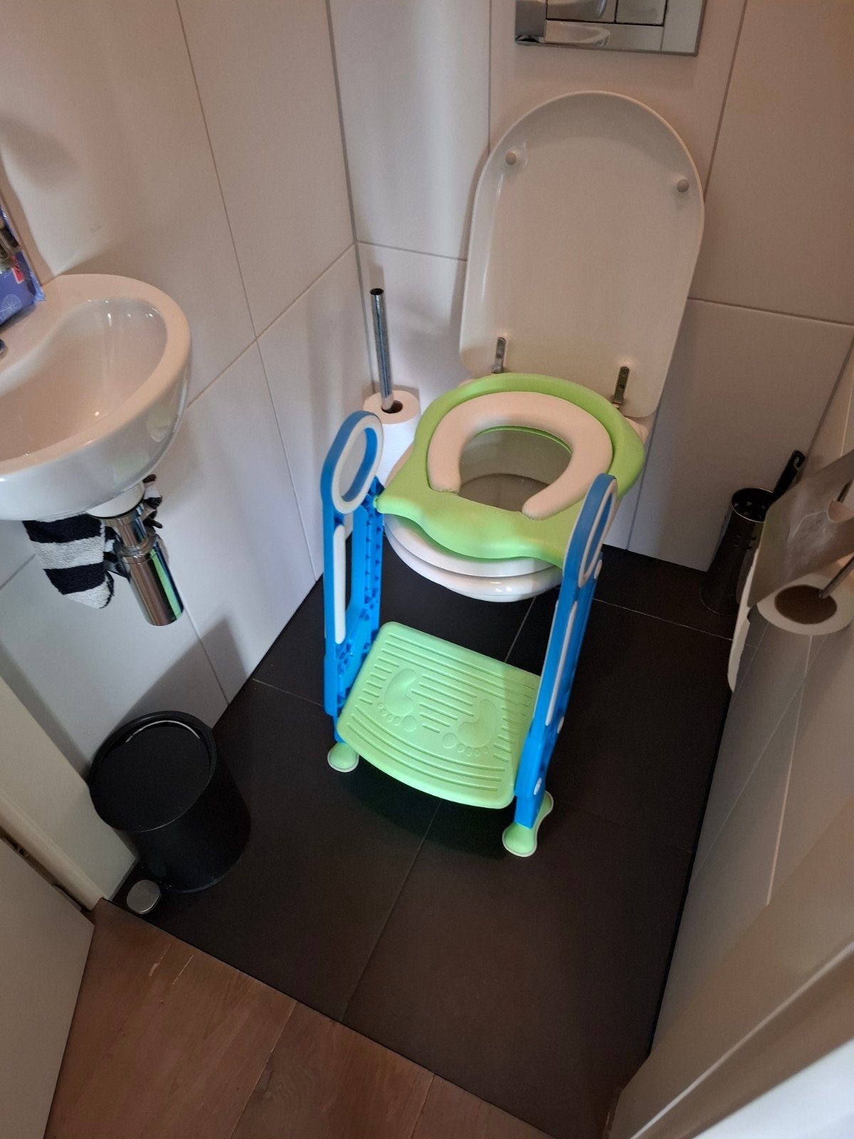 Kinder toiletbril met opstapje - zindelijkheidstraining, Ophalen, Zo goed als nieuw