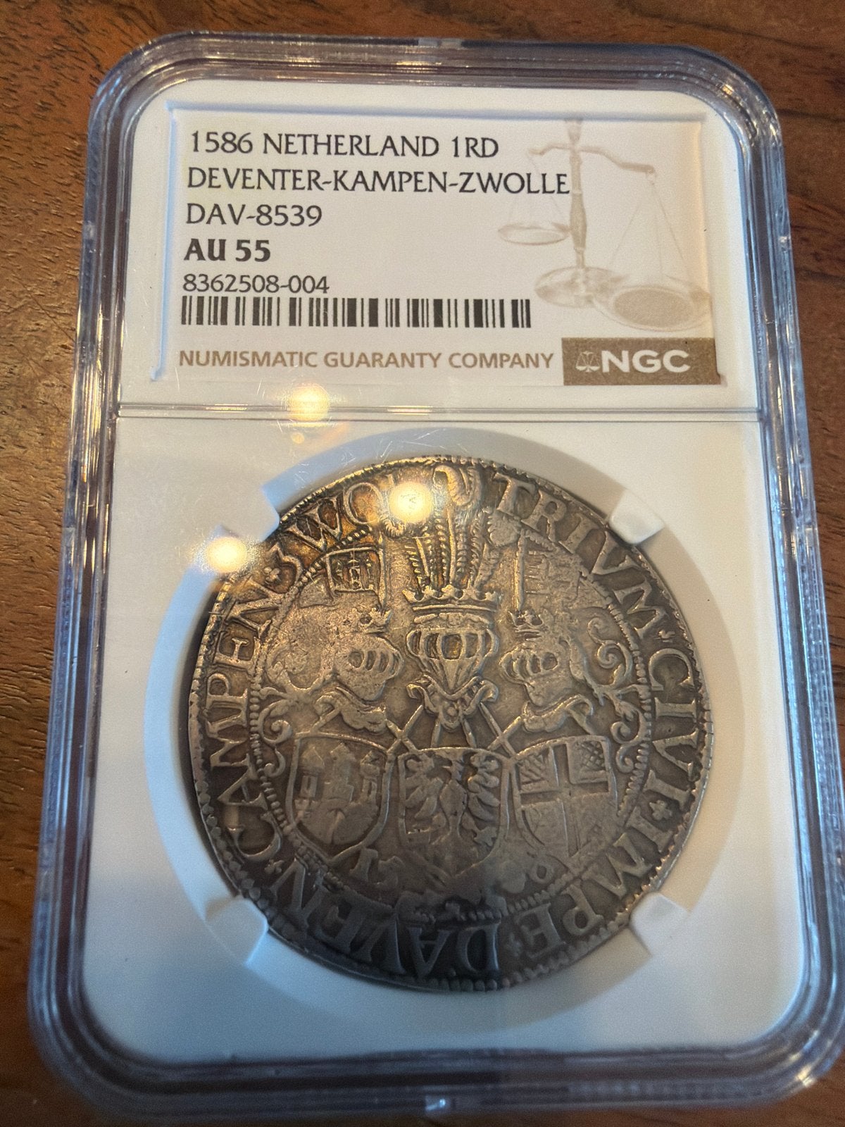 1586 Nederland 1RD Deventer-Kampen-Zwolle DAV-8539 AU 55, Vóór koninkrijk, Zilver, Losse munt, Overige waardes