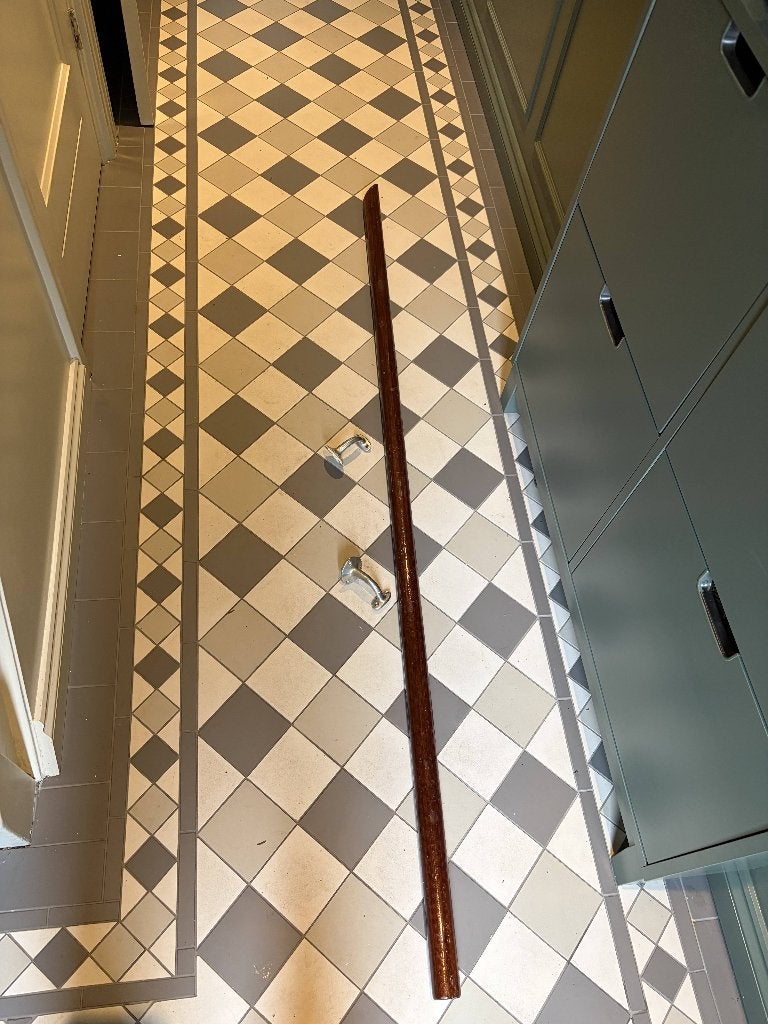 Trapleuning 170cm incl steunen, Ophalen, Gebruikt, Ladder, Minder dan 2 meter