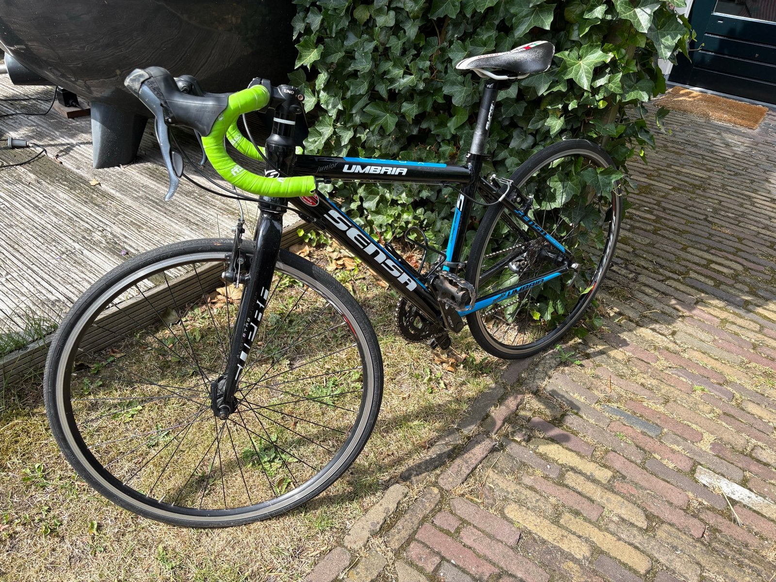 Sensa Umbria Junior racefiets - Zwart/Blauw, Gebruikt, 26 inch, Aluminium, Minder dan 49 cm