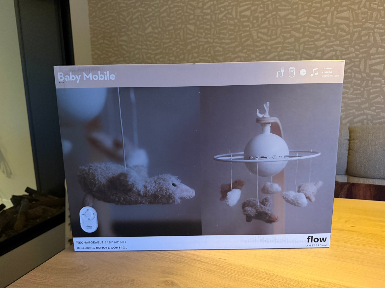 Flow Amsterdam muziekmobiel Liva - Nieuw in doos, Kinderen en Baby's, Speelgoed | Babyspeelgoed, Nieuw, Mobiel, Met geluid, Ophalen