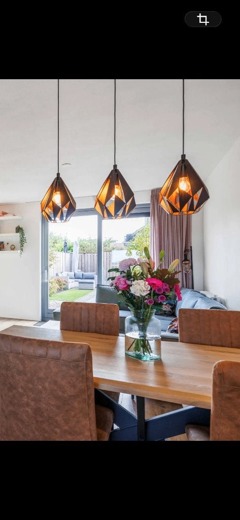 Hanglamp eettafel, Ophalen, Zo goed als nieuw, Metaal, Minder dan 50 cm