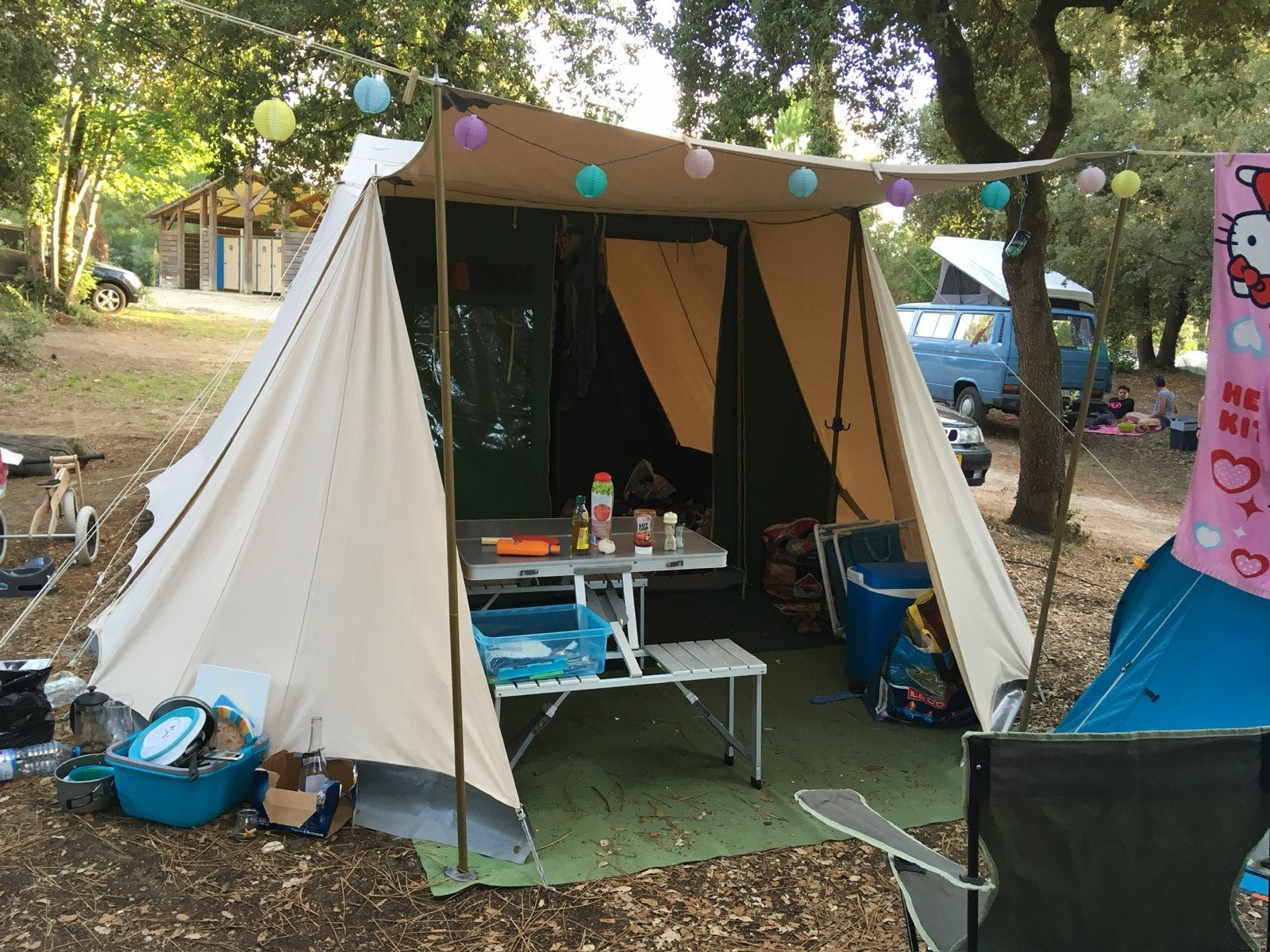 De Waard Jan van Gent tent met extra luifel en uitbreiding, Caravans en Kamperen, Ophalen, Gebruikt, Tot en met 5