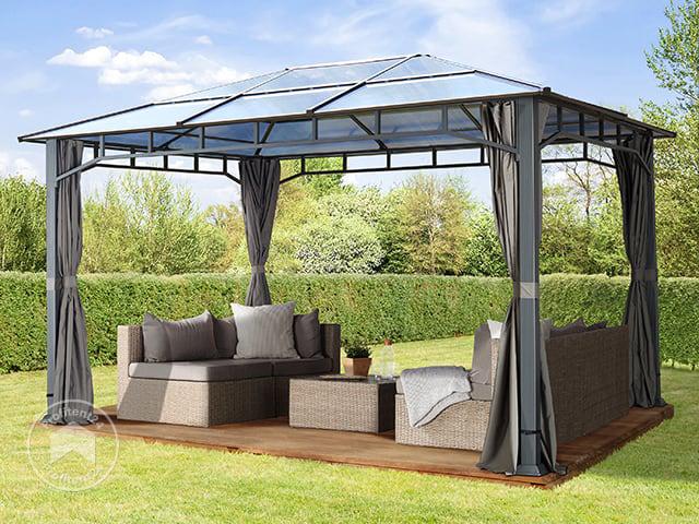 Tuinpaviljoen Hardtop Sunset Deluxe loft grey, 3x4m, Tuin en Terras, Overkappingen, Ophalen, Gebruikt