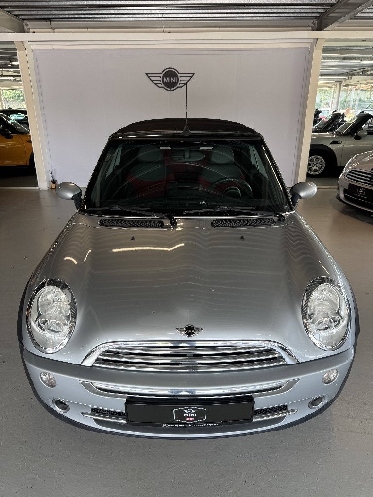 Mini 1.6 16V Cooper Cabrio 2004 Grijs ( 3 MAANDEN GARANTIE ), Auto's, Voorwielaandrijving, Zwart, 4 cilinders, Cabriolet