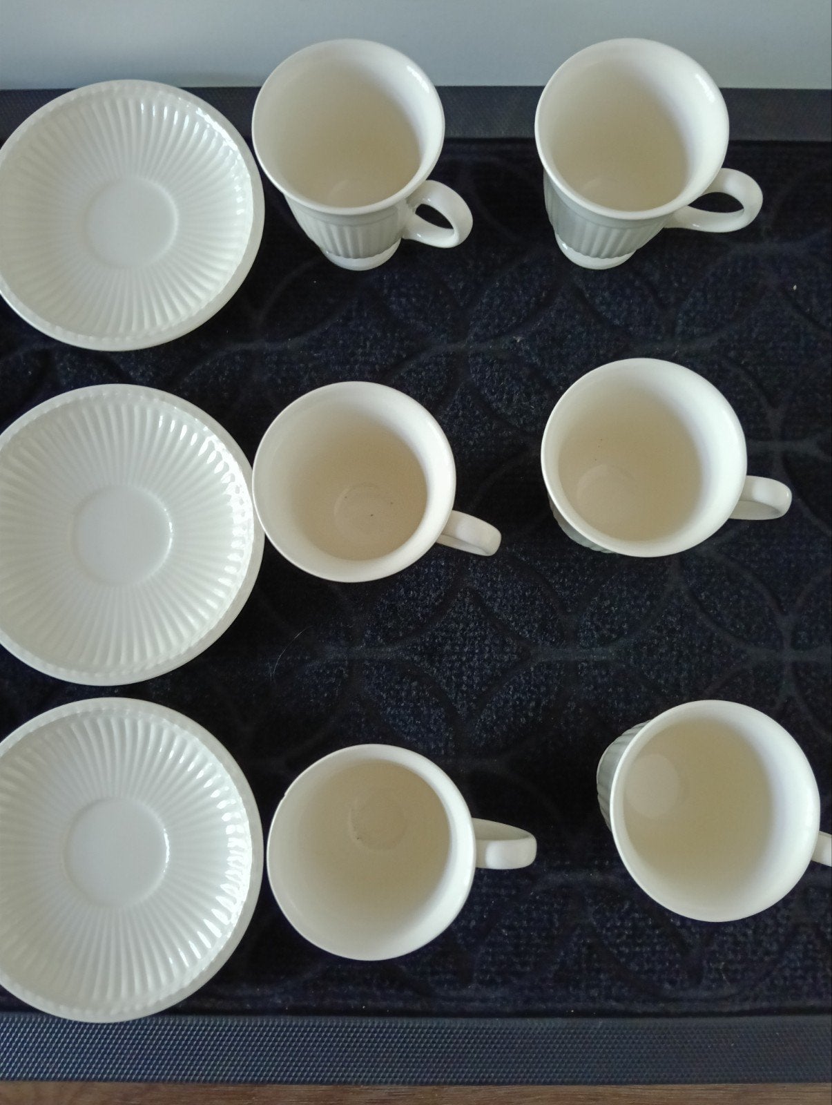 6 Wedgwood Etruria Barlaston kop en schotels, Ophalen of Verzenden