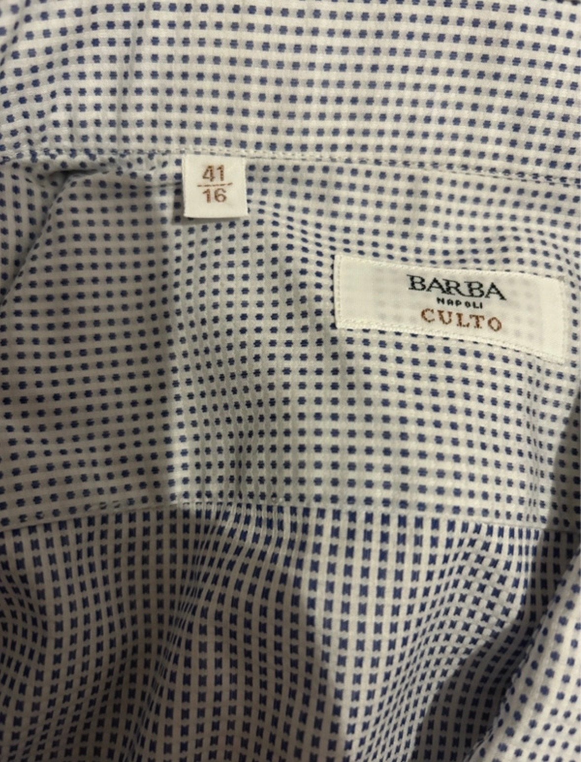 Barba Napoli Culto Slimfit overhemd - Boordmaat 41 (L), Ophalen of Verzenden, Zo goed als nieuw, Wit, Halswijdte 41/42 (L)