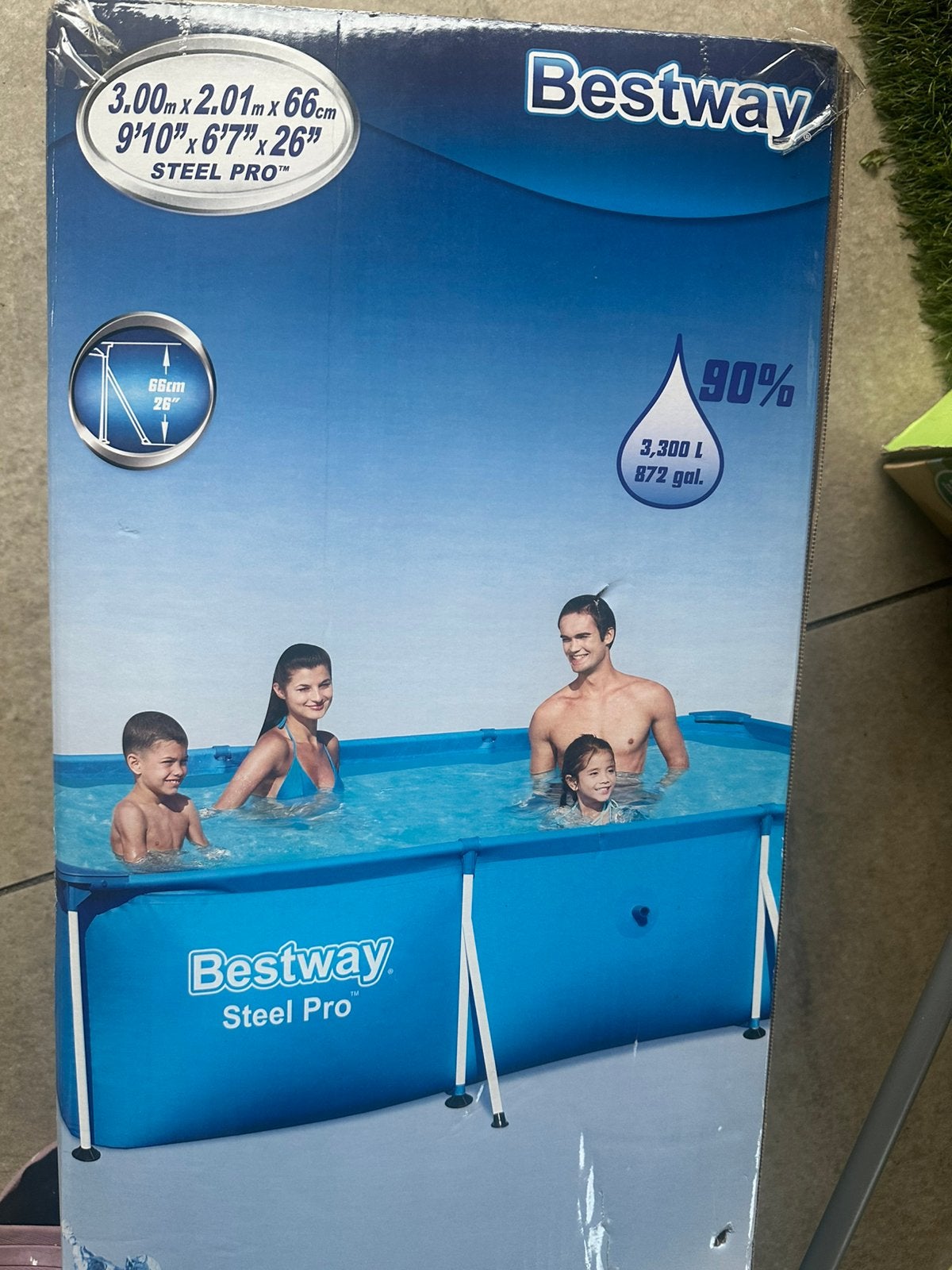 Bestway zwembad 3 x 2 m, Tuin en Terras, Ophalen, Zo goed als nieuw, Opzetzwembad, 200 tot 400 cm