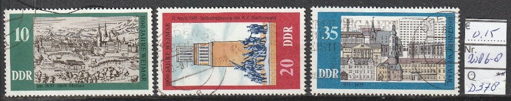 DDR Weimar Michel 2086-8 Nr.D378g, Verzenden, DDR, Gestempeld
