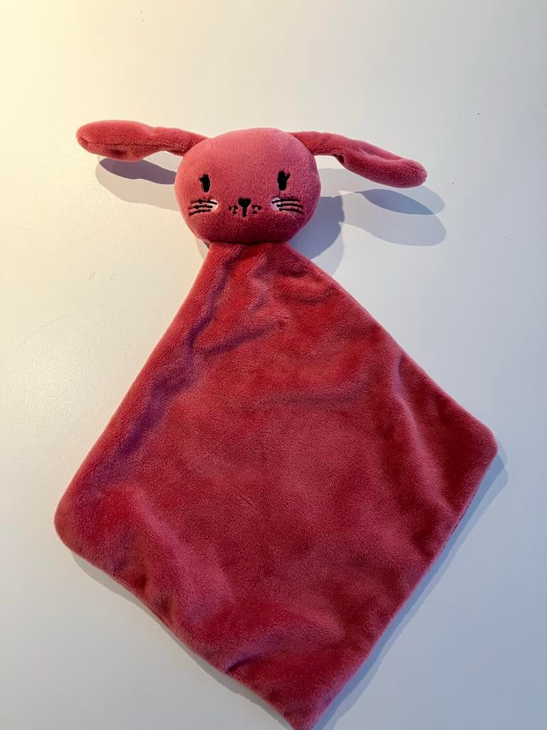Knuffeldoekje roze Kruidvat konijn haas velours, Ophalen of Verzenden, Zo goed als nieuw, Konijn