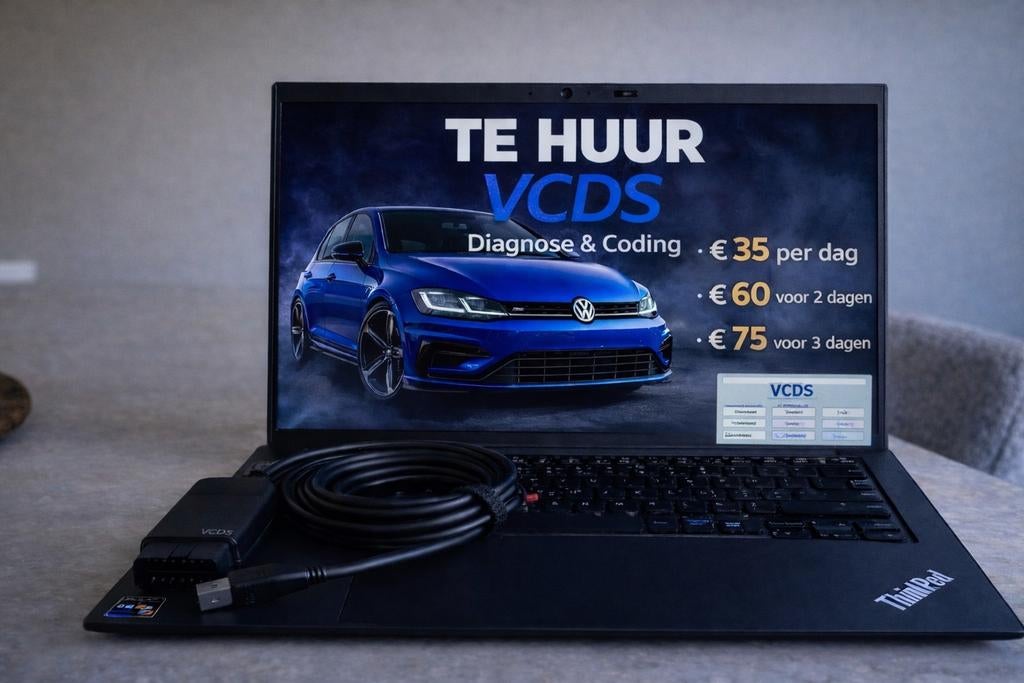 TE HUUR: VCDS Diagnose & Coding laptop (VAG) 🔥, Ophalen, 14 inch, 4 GB of minder, 64 GB