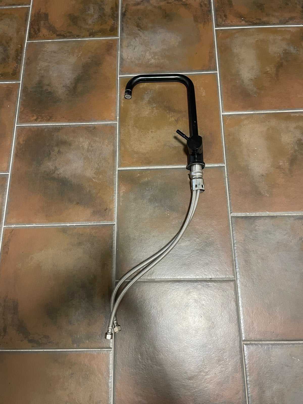 Zwarte keuken mengkraan - 33cm hoog, 23cm diep, Ophalen of Verzenden, Zwart, Metaal, Overige typen