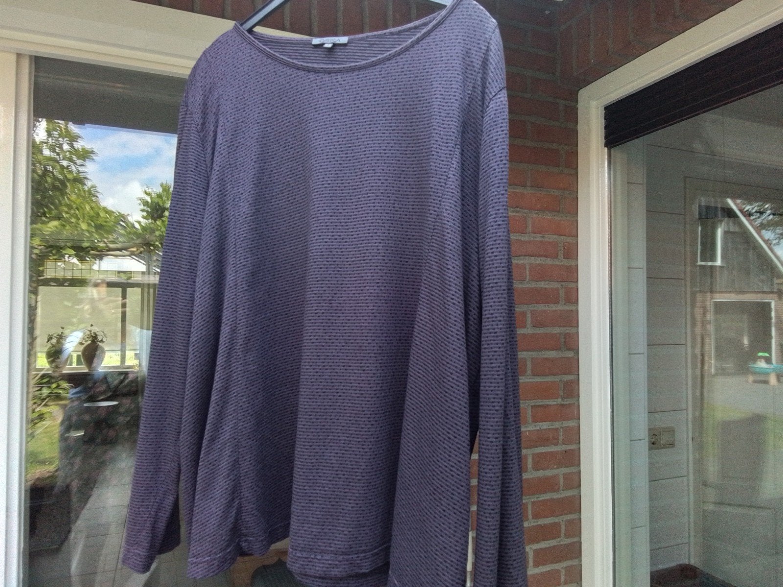 Mooi shirt van Oska, maat 4, paars/zwart, Zwart, Maat 46/48 (XL) of groter, Ophalen of Verzenden, Zo goed als nieuw