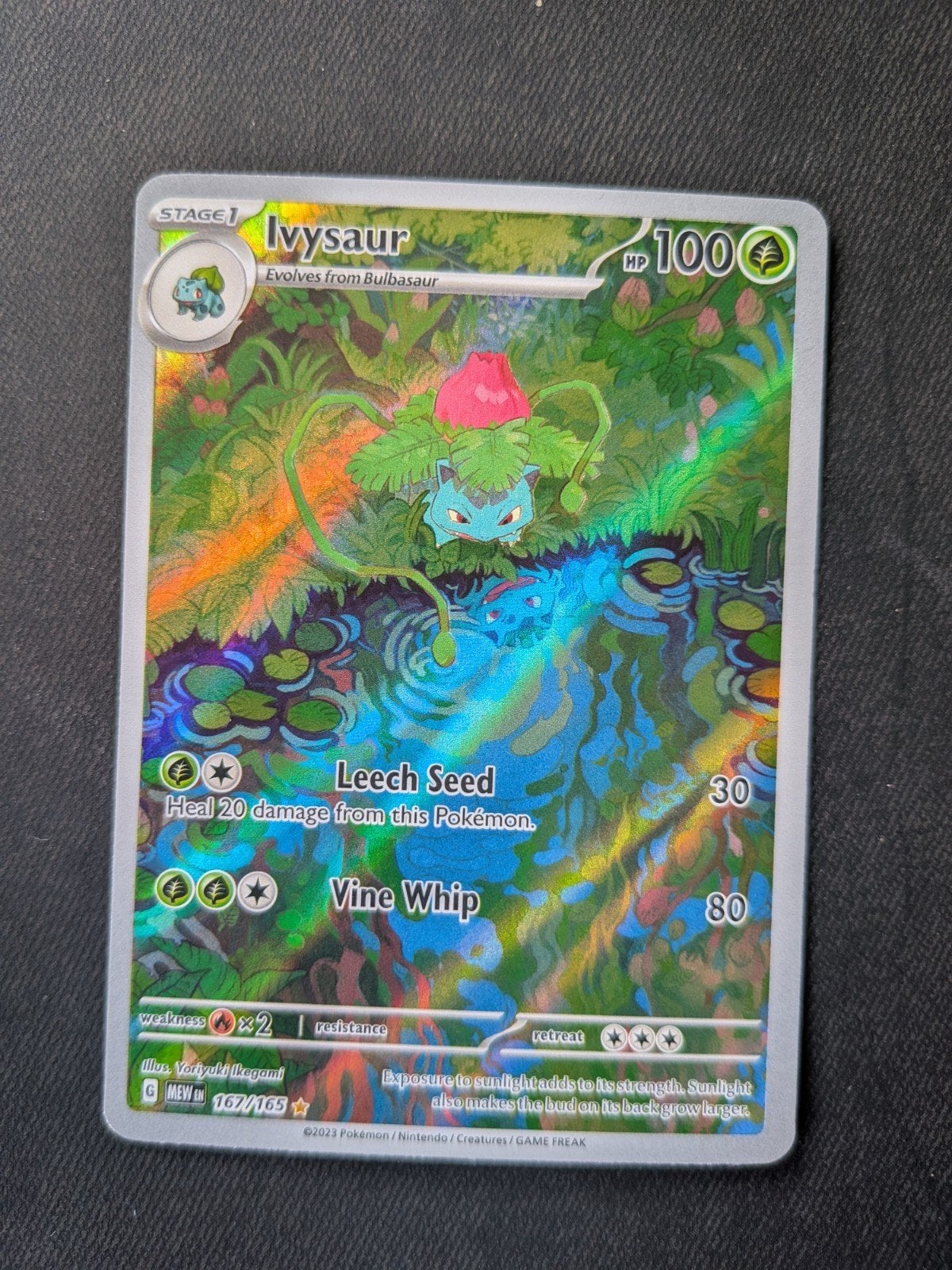 Ivysaur 167/165 (Full Art) Pokémon Kaart, Ophalen of Verzenden, Zo goed als nieuw, Losse kaart