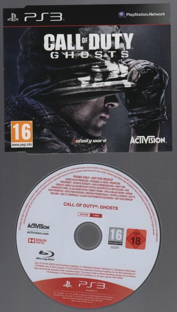 call of duty ghosts promo ps3, Shooter, 1 speler, Ophalen of Verzenden, Zo goed als nieuw