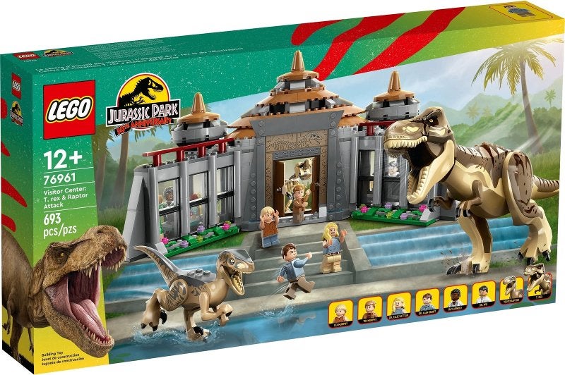 Lego Jurassic 76961 Bezoekerscentrum: T. rex & raptor, Jurassic World, Lego, Nieuw, Ophalen of Verzenden