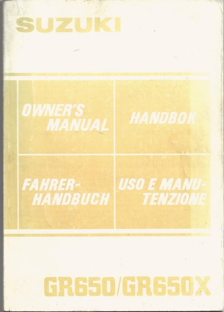 Suzuki GR650 GR650 X manual handleiding (3031z), Ophalen of Verzenden, Suzuki