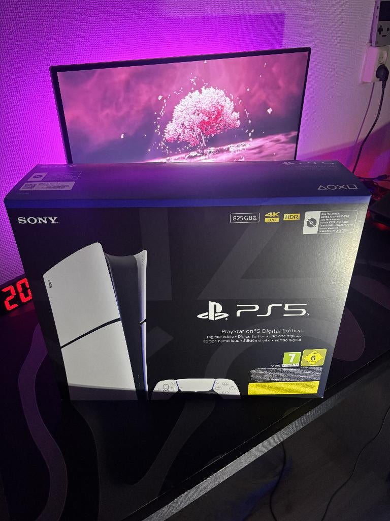 PS5 Slim Digital - Nieuw In Doos + accesoires, Spelcomputers en Games, Spelcomputers | Sony PlayStation 5, Ophalen, Nieuw, Playstation 5 Digital