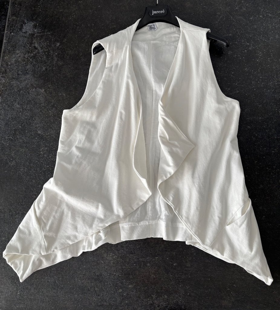 Ori Musi asymmetrisch gilet / vestje maat 38/40 wit, Maat 38/40 (M), Ori Musi, Verzenden, Wit
