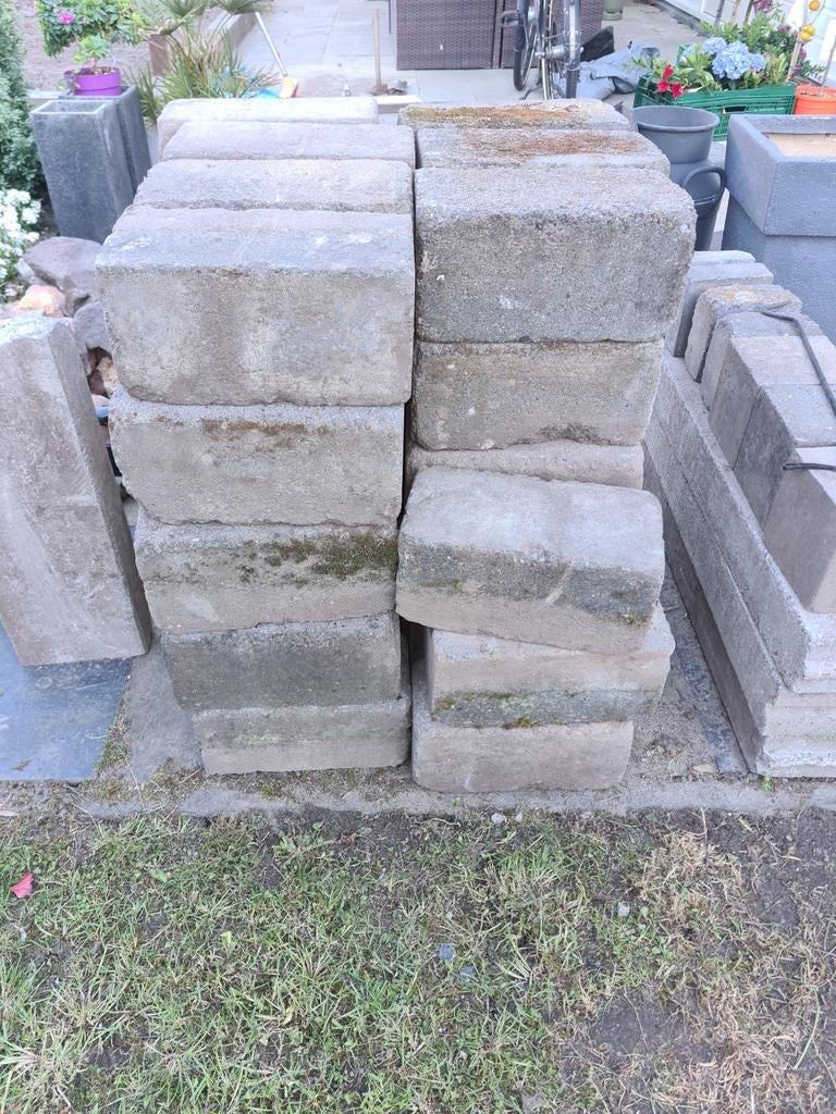 Stapelblokken 30x15x15, Tuin en Terras, Tegels en Klinkers, Ophalen, Gebruikt, Overige typen, Minder dan 5 m²