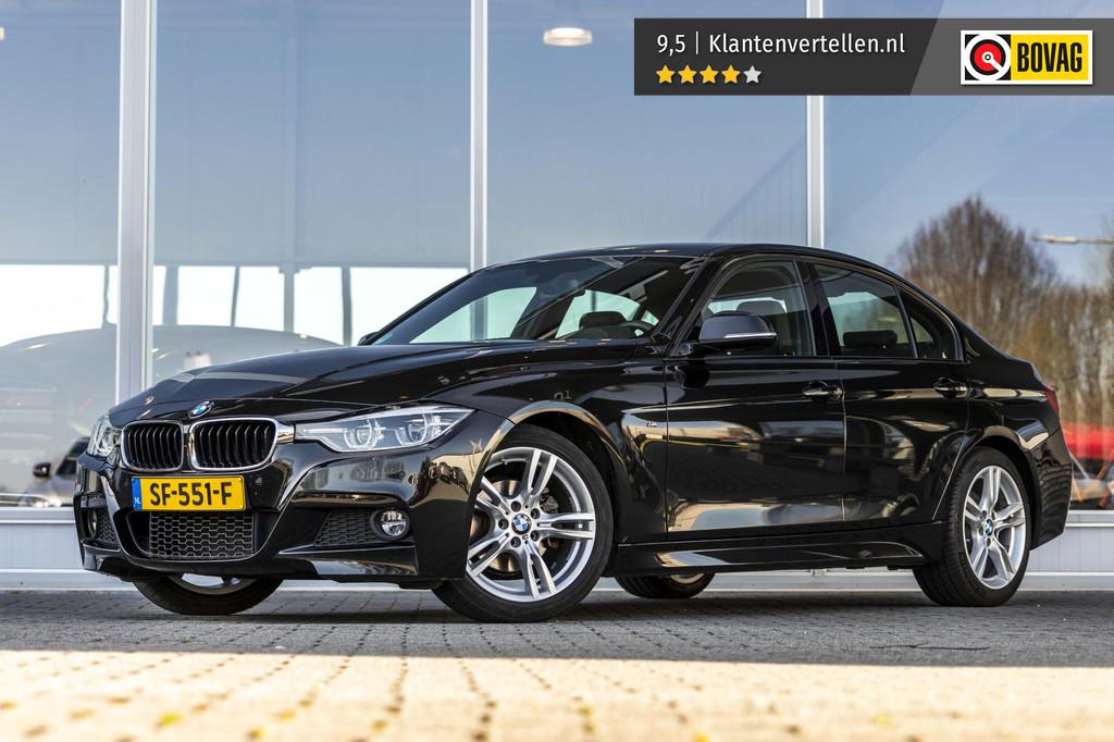 BMW 3-serie 320i High Executive M-Sport | Leder | LED | NL A, Auto's, Achterwielaandrijving, 4 cilinders, Zwart, Bedrijf