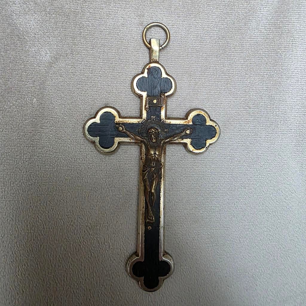 Antiek kruisbeeld met Jezus, Ophalen of Verzenden