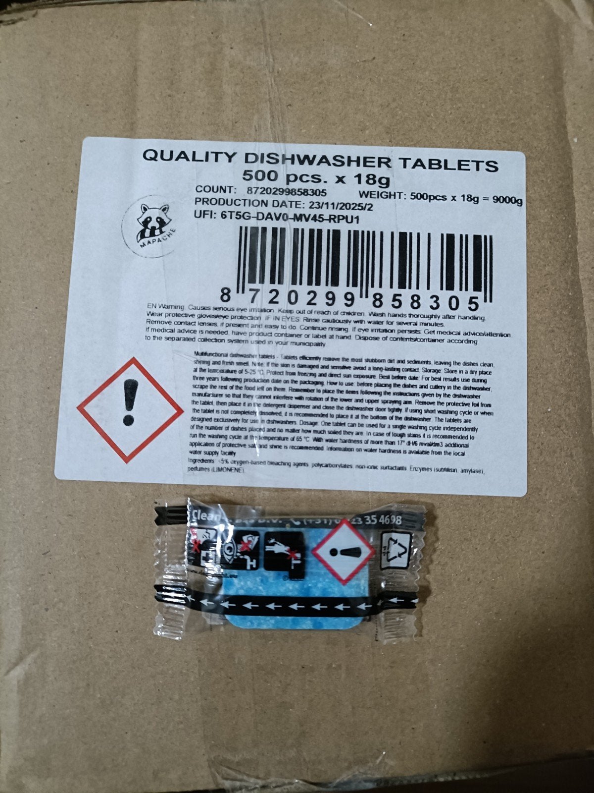 500 Vaatwasser Tabletten - Voor een stralend schone vaat!, Witgoed en Apparatuur, Vaatwasmachines, Ophalen, Nieuw, Minder dan 85 cm