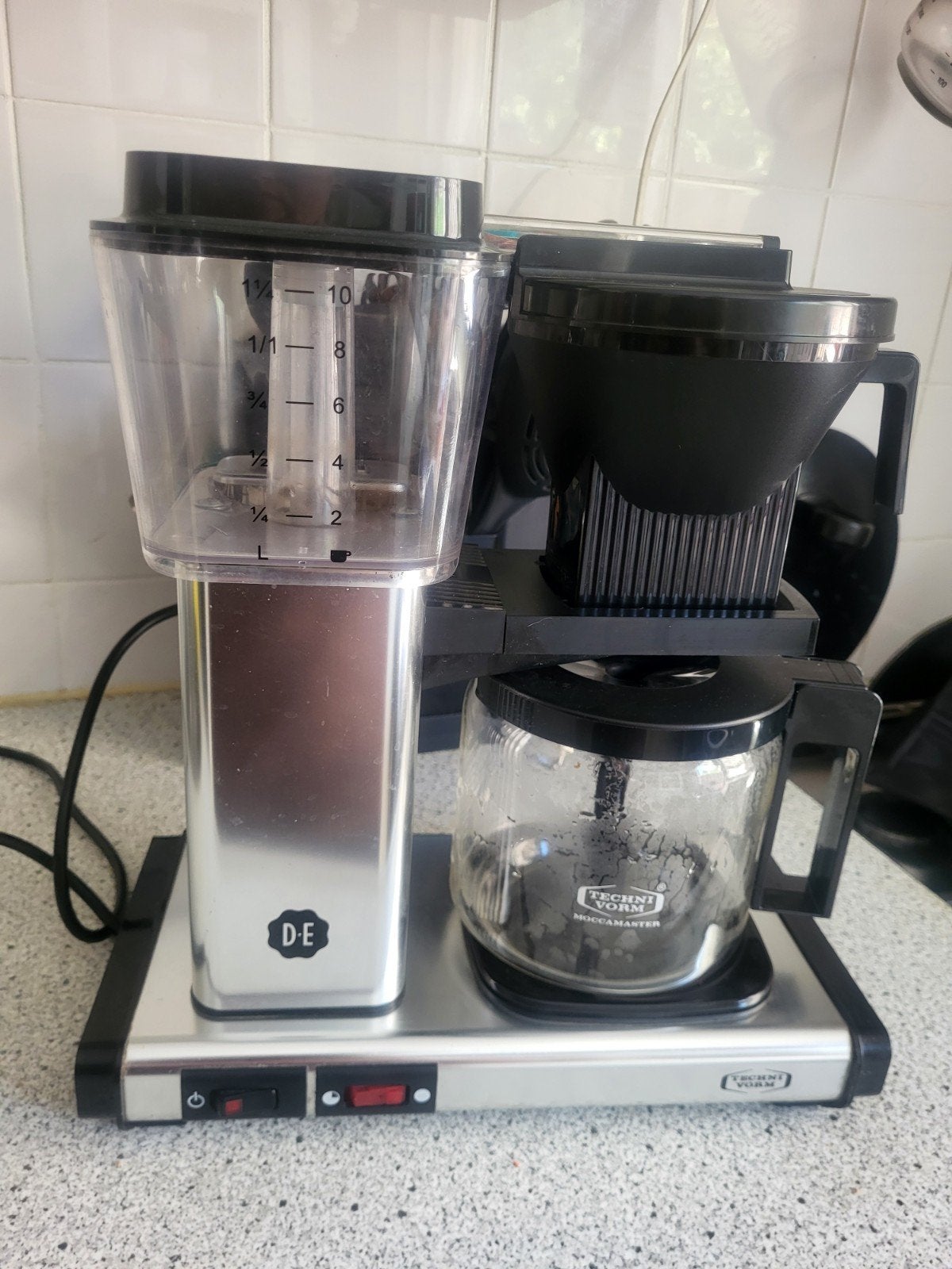 Nette DE Moccamaster, Stoompijpje, Gebruikt, 10 kopjes of meer, Koffiemachine