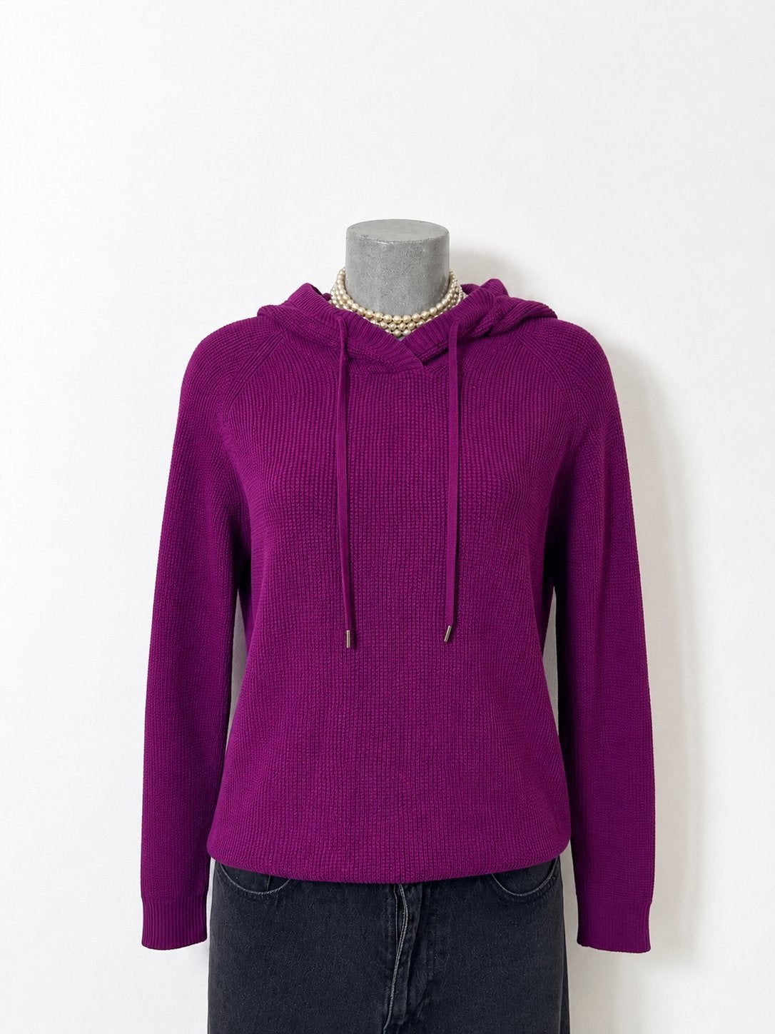 Lauren Ralph Lauren paarse gebreide hoodie maat L, Kleding | Dames, Ophalen of Verzenden, Zo goed als nieuw, Paars