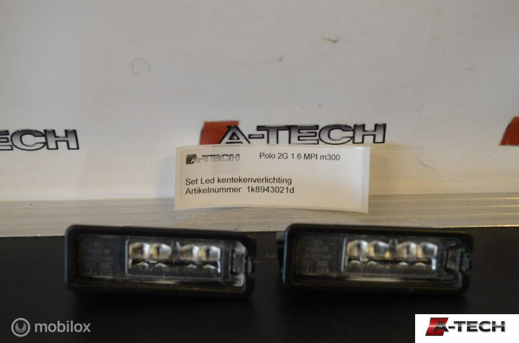 Kentekenverlichting set Led VW Golf Polo 18-> 1k8943021d 300, Gebruikt, Volkswagen, Ophalen of Verzenden, Volkswagen